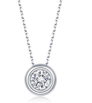 Sterling Silver Moissanite Jewelry Set – Round-Cut S925 Necklace & Earrings