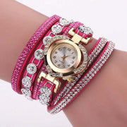 Heart-Shaped Diamond Dial Bracelet – Multi-Color Fashion Watch for Women
