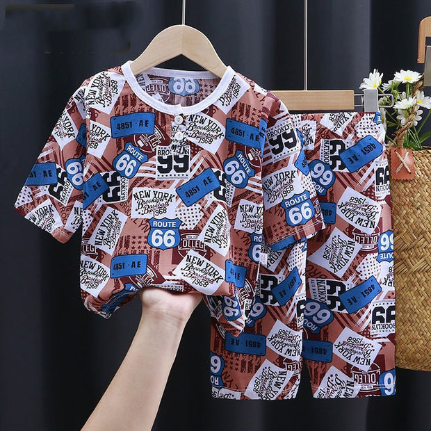 Baby Summer Outfit – Cotton Silk Air-Conditioning Shirt for Boys & Girls