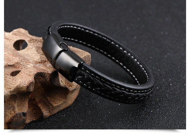 Black Titanium Steel Bracelet for Men