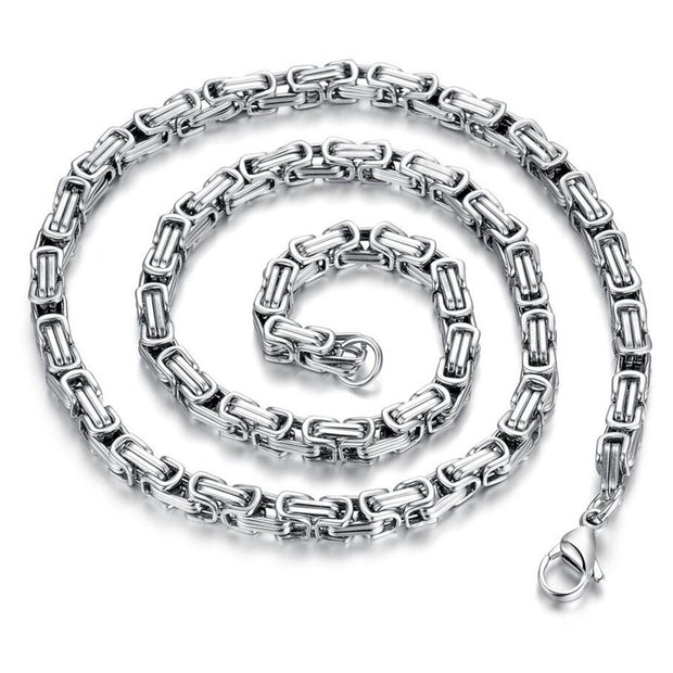 Punk Stainless Steel Necklace – Edgy Chain for Men & Women