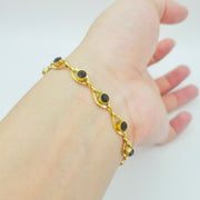 Candy Color Crystal Bracelet – Stainless Steel Fashion Jewelry for Women