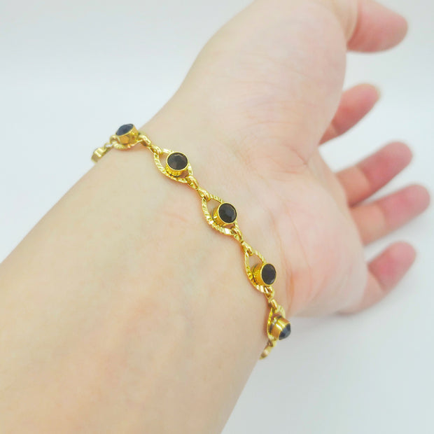 Candy Color Crystal Bracelet – Stainless Steel Fashion Jewelry for Women