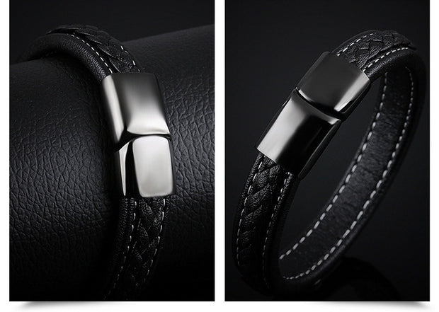 Black Titanium Steel Bracelet for Men