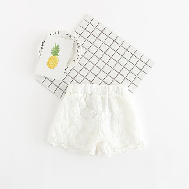 Girls Lace Shorts – Floral Summer Hot Pants for Toddlers & Kids