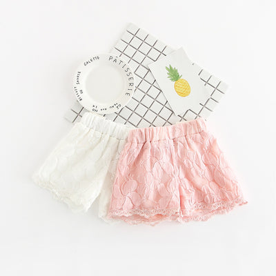 Girls Lace Shorts – Floral Summer Hot Pants for Toddlers & Kids