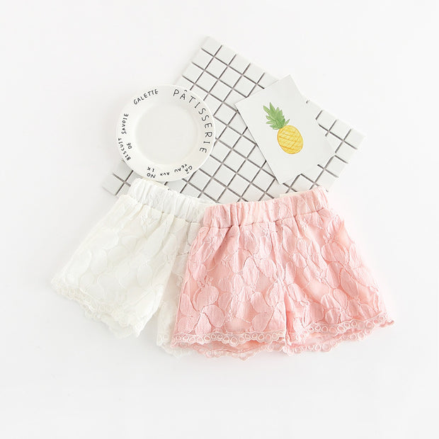 Girls Lace Shorts – Floral Summer Hot Pants for Toddlers & Kids