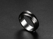 Black Titanium Steel Men's Ring