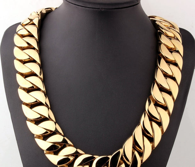 Men’s Titanium Steel Necklace – Durable Vacuum-Plated Chain for Everyday Wear