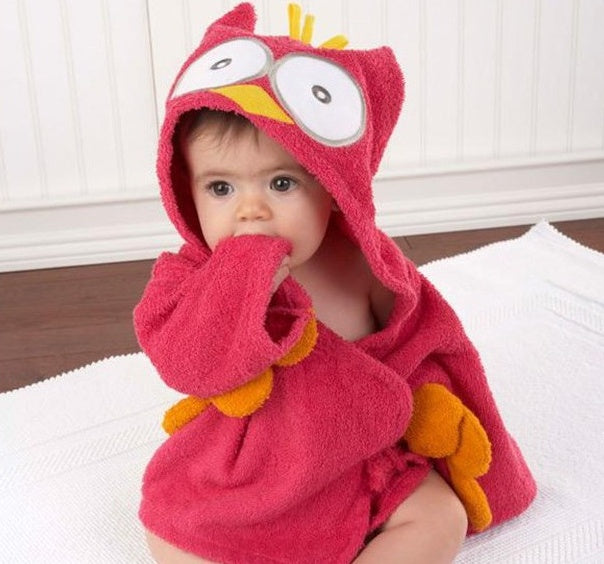 Hooded Baby Bathrobe – Cotton Animal Towel Wrap for Infants & Toddlers