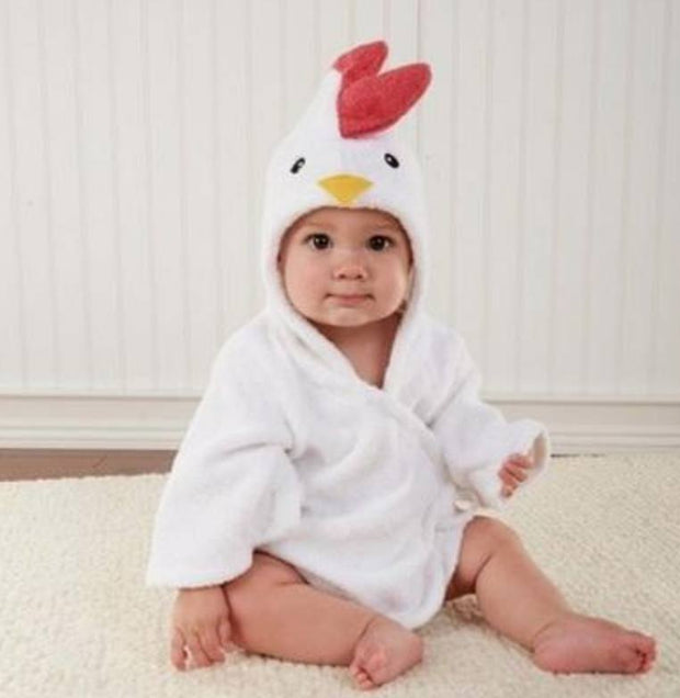 Hooded Baby Bathrobe – Cotton Animal Towel Wrap for Infants & Toddlers