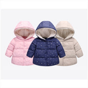 Baby Cotton Jacket – Star Print Hooded Coat for Boys & Girls