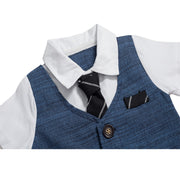 Baby Boy Gentleman Jumpsuit – Summer Formal Romper Outfit for Newborns & Toddlers
