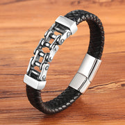 Men’s Braided Leather Bracelet – Custom Cowhide Wristband Jewelry