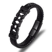 Men’s Braided Leather Bracelet – Custom Cowhide Wristband Jewelry