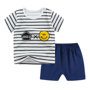 2-Piece Baby Summer Outfit – Cotton T-Shirt & Shorts Set for Boys or Girls
