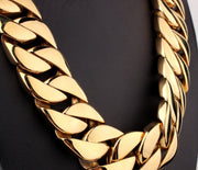 Men’s Titanium Steel Necklace – Durable Vacuum-Plated Chain for Everyday Wear