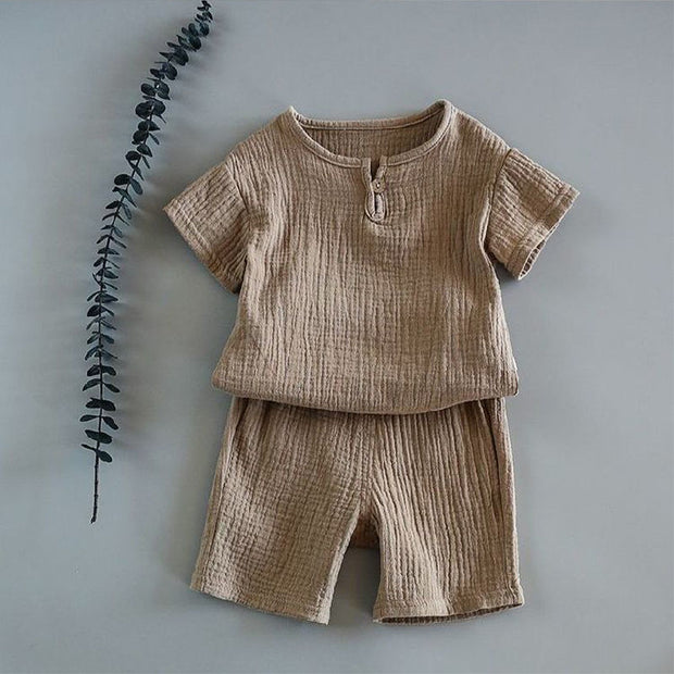 Baby Summer Outfit Set – Short-Sleeved Suit for Boys & Girls
