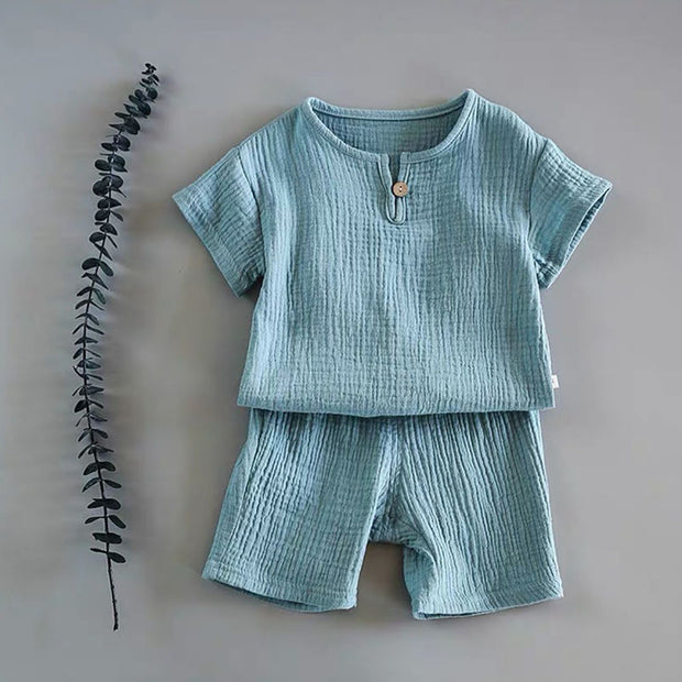 Baby Summer Outfit Set – Short-Sleeved Suit for Boys & Girls