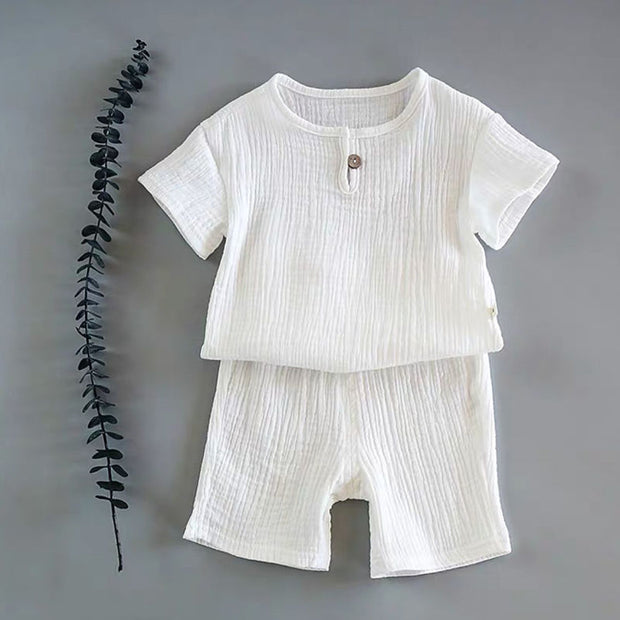Baby Summer Outfit Set – Short-Sleeved Suit for Boys & Girls