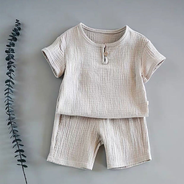 Baby Summer Outfit Set – Short-Sleeved Suit for Boys & Girls
