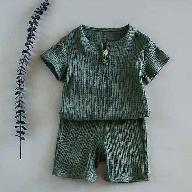 Baby Summer Outfit Set – Short-Sleeved Suit for Boys & Girls