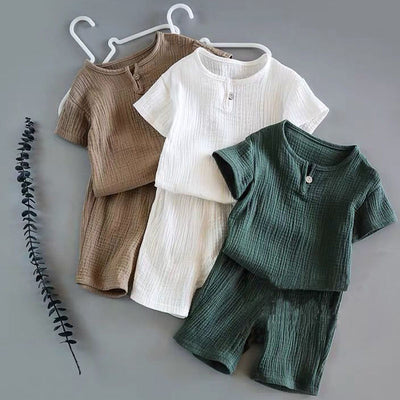 Baby Summer Outfit Set – Short-Sleeved Suit for Boys & Girls
