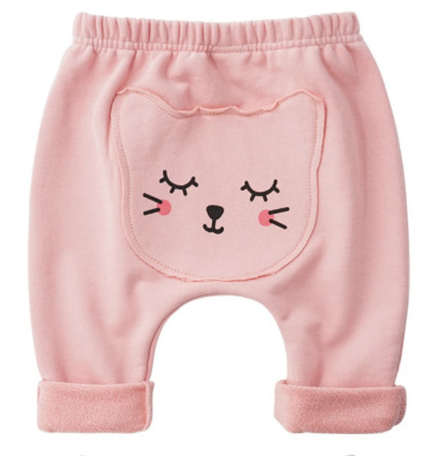 Baby Cartoon Patch Pants – Soft Cotton Trousers for Toddlers & Infants