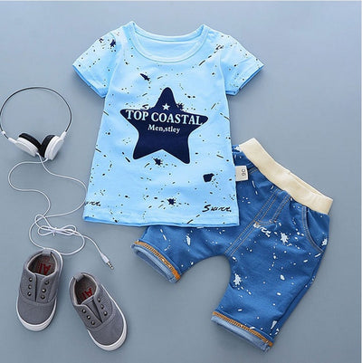 Baby Boy Summer Outfit – Sporty 2-Piece Set for Toddlers & Infants