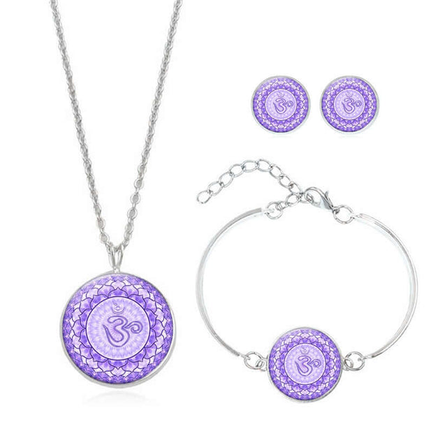 Mandala Flower Gemstone Necklace