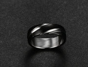 Black Titanium Steel Men's Ring