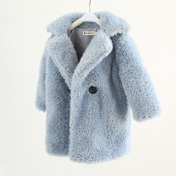 Kids Faux Fur Winter Coat – Warm Autumn Jacket for Girls & Boys