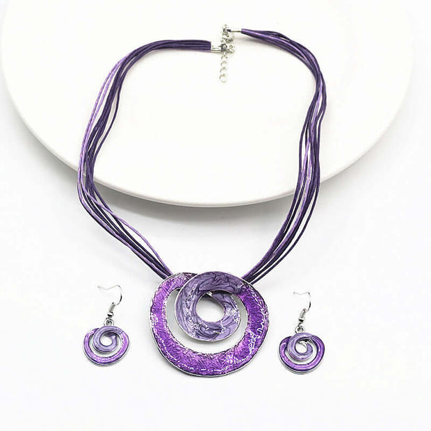 Short Necklace & Earrings Set