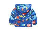 Baby Boy Windbreaker Jacket – Airplane Print Lightweight Coat