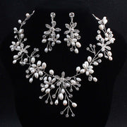Pearl Necklace & Earrings Set