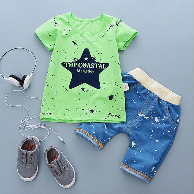 Baby Boy Summer Outfit – Sporty 2-Piece Set for Toddlers & Infants
