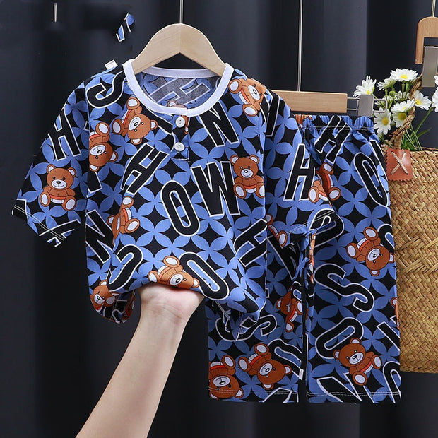 Baby Summer Outfit – Cotton Silk Air-Conditioning Shirt for Boys & Girls