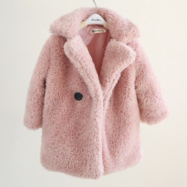Kids Faux Fur Winter Coat – Warm Autumn Jacket for Girls & Boys