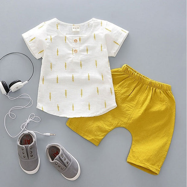 Baby Boy Summer Outfit – Sporty 2-Piece Set for Toddlers & Infants