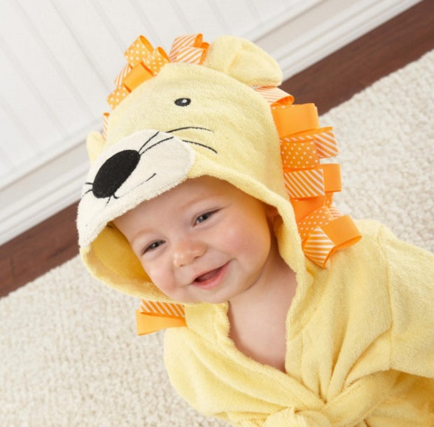 Hooded Baby Bathrobe – Cotton Animal Towel Wrap for Infants & Toddlers