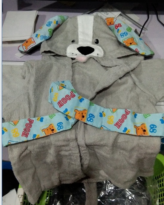 Hooded Baby Bathrobe – Cotton Animal Towel Wrap for Infants & Toddlers
