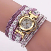 Heart-Shaped Diamond Dial Bracelet – Multi-Color Fashion Watch for Women