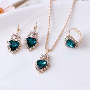 Water Drop Rhinestone Jewelry Set for Women