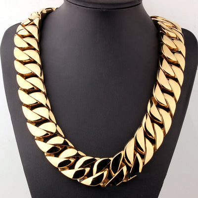Men’s Titanium Steel Necklace – Durable Vacuum-Plated Chain for Everyday Wear