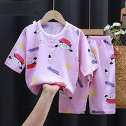 Baby Summer Outfit – Cotton Silk Air-Conditioning Shirt for Boys & Girls