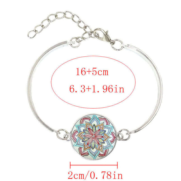 Mandala Flower Gemstone Necklace