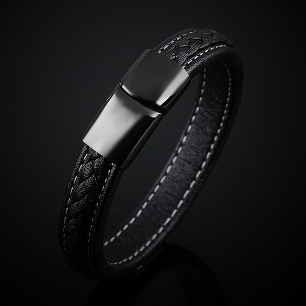 Black Titanium Steel Bracelet for Men