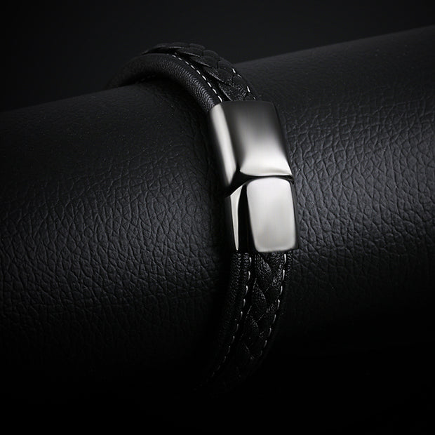 Black Titanium Steel Bracelet for Men