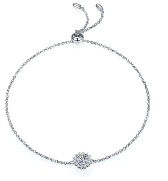925 Sterling Silver Jewelry Set – Necklace, Earrings & Bracelet Trio
