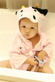 Hooded Baby Bathrobe – Cotton Animal Towel Wrap for Infants & Toddlers